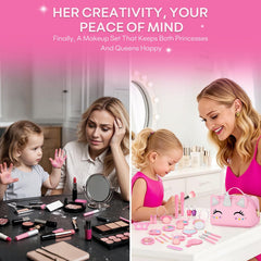 Mibasies pressed powder and blush provide light, mess-free color options.