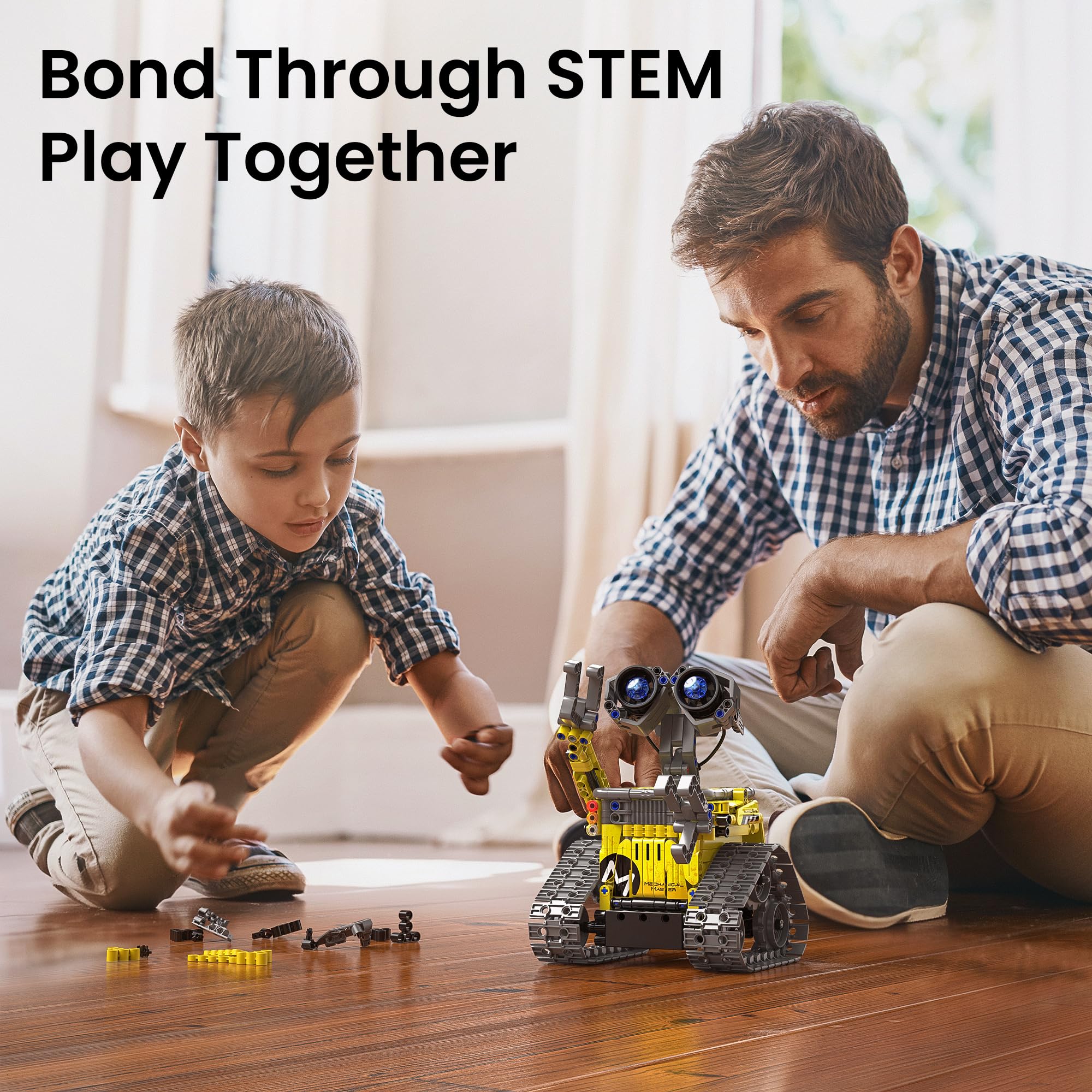Mibido STEM robot kit parts list showing diverse pieces for creative builds