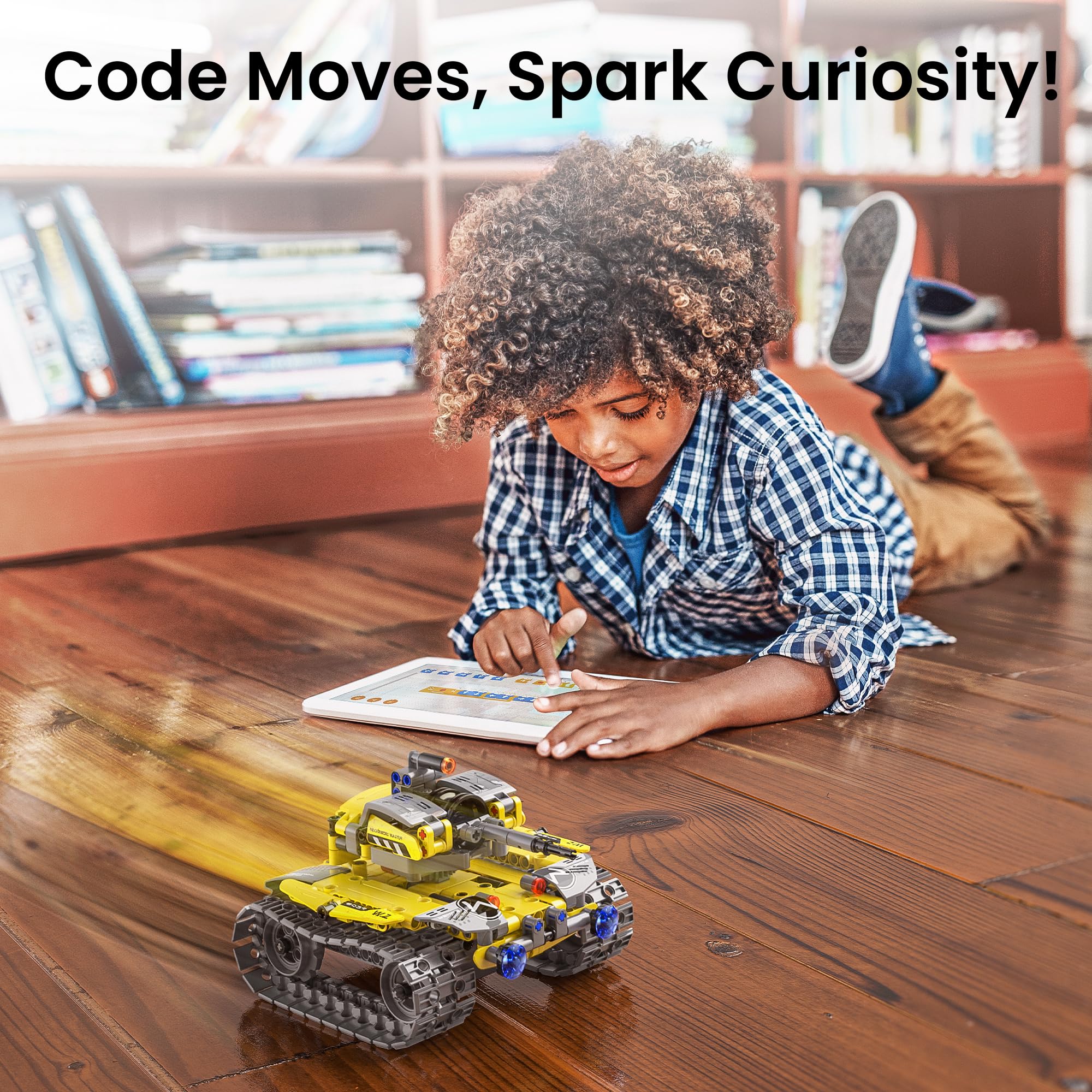 Mibido STEM robot kit remote control in action for smooth maneuvering