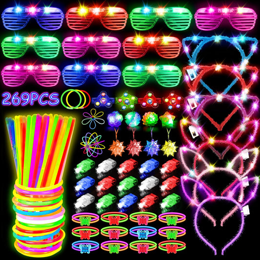 MIBOTE light-up glasses for parties and Halloween celebrations
