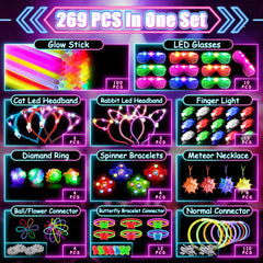MIBOTE neon glow sticks in vibrant colors for DIY glow jewelry