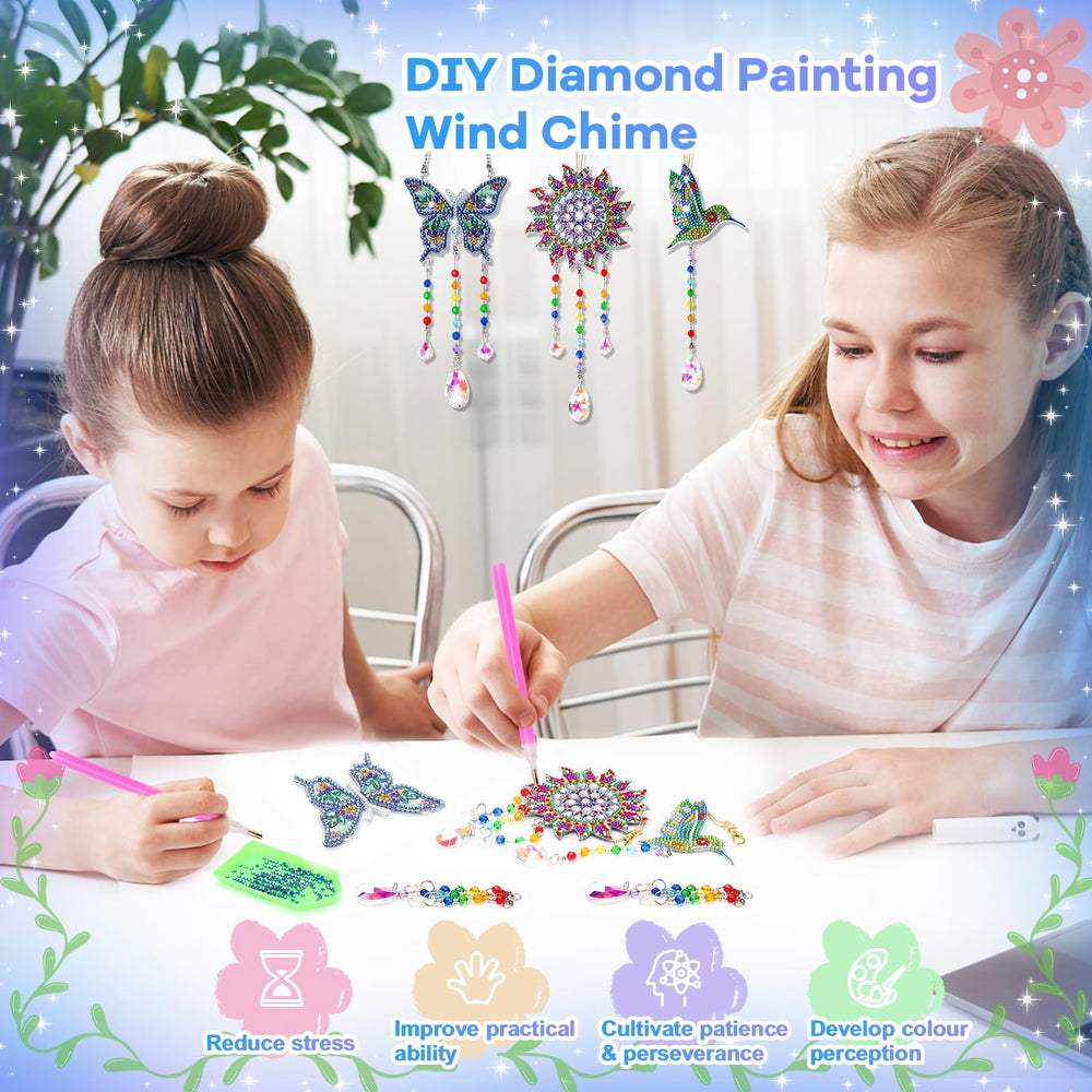 Micaracy Diamond Art Kit suncatcher showing colorful light reflections