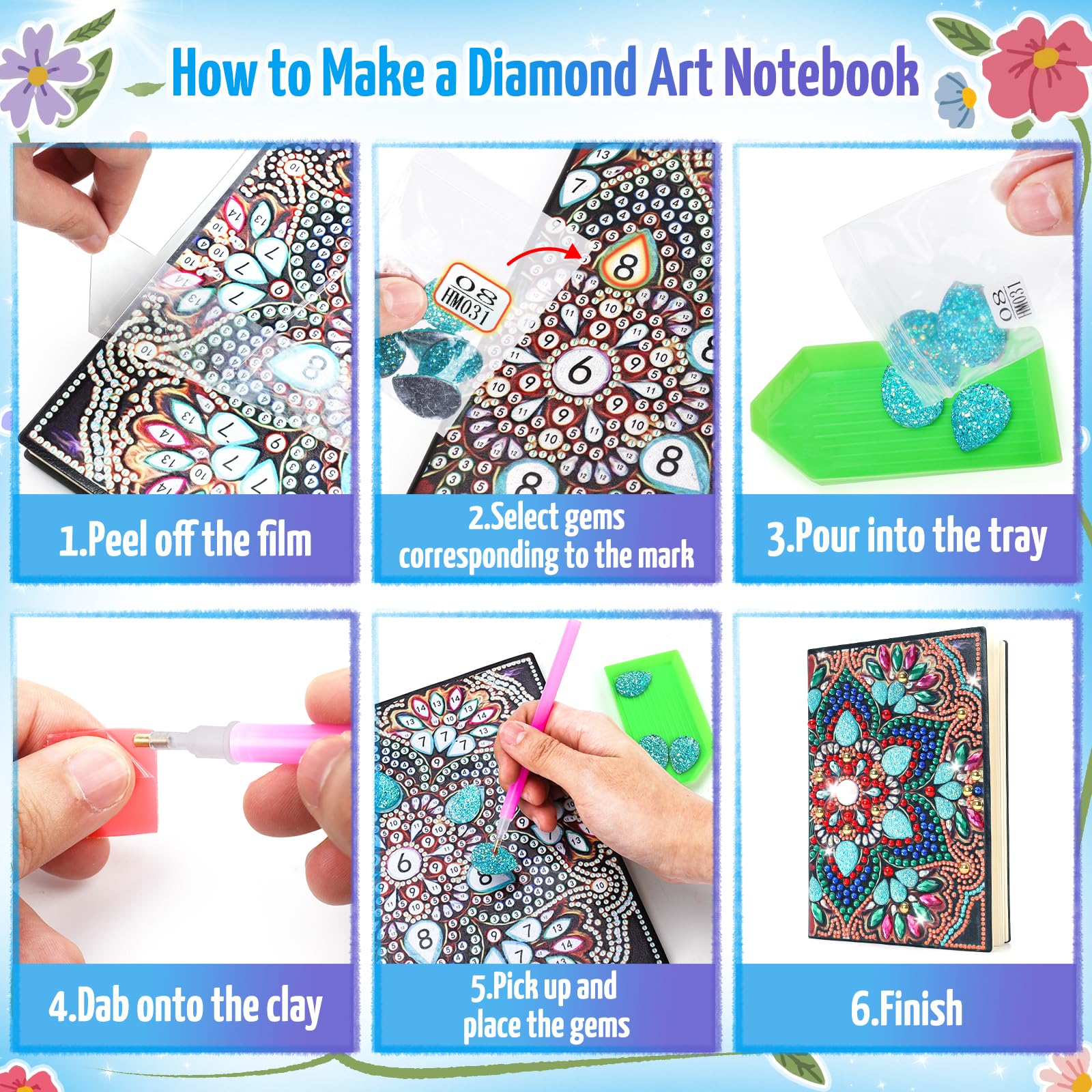 Micaracy PU leather notebook cover offers durable, stylish protection.