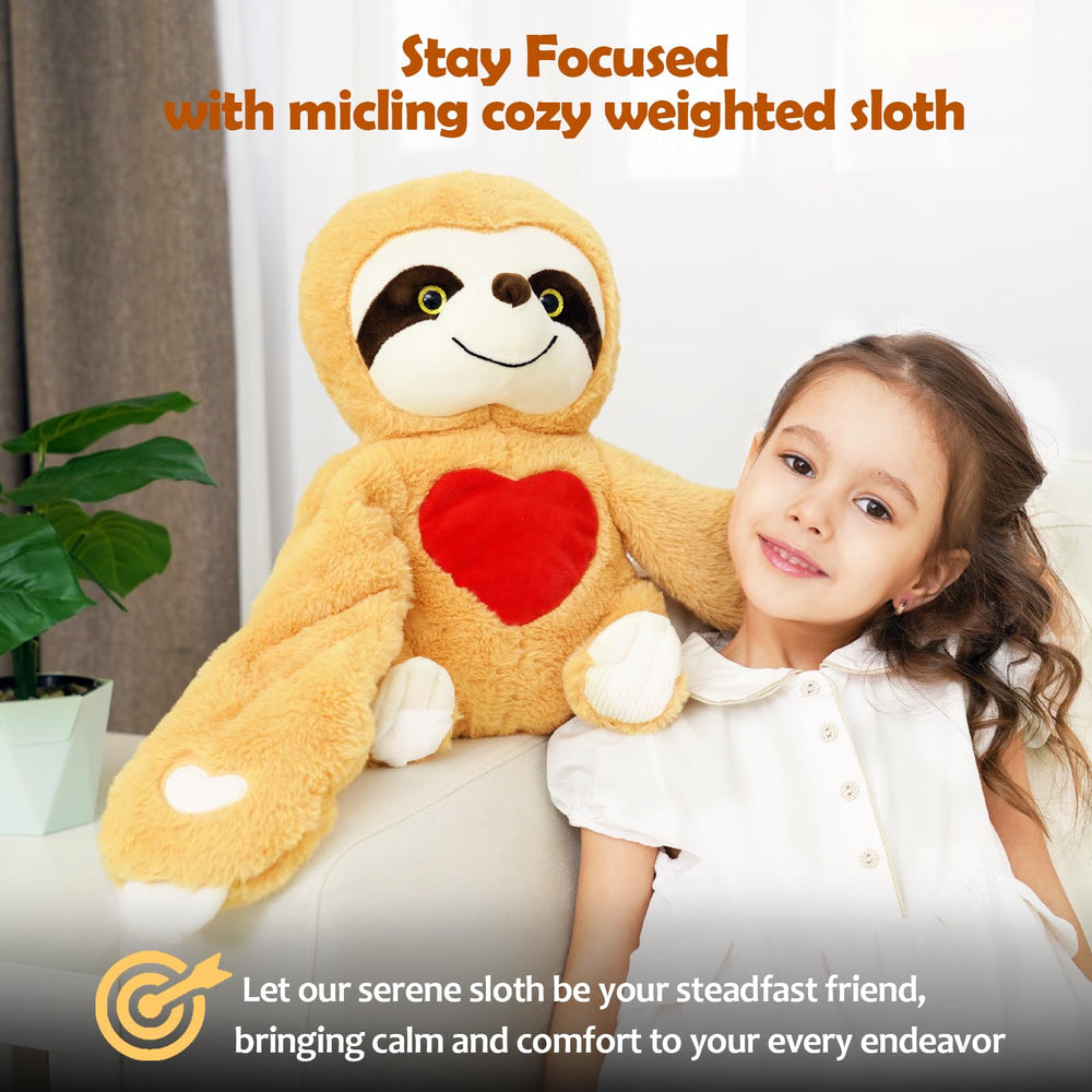Micling sloth in a comforting hugging pose for cozy moments
