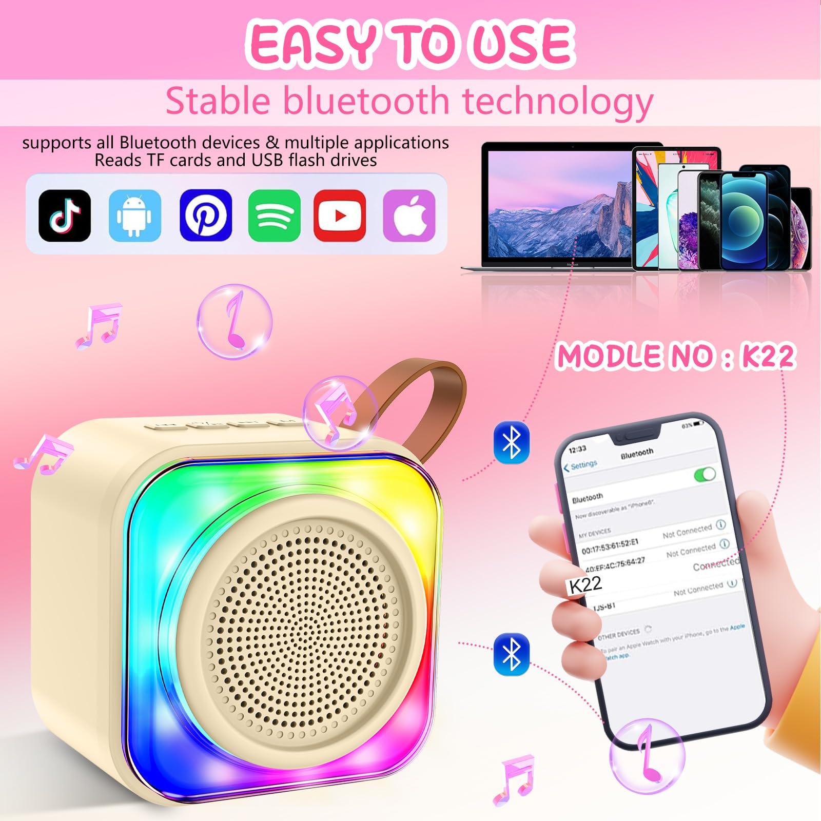 MicQutr karaoke machine in duet mode enabling two person performances