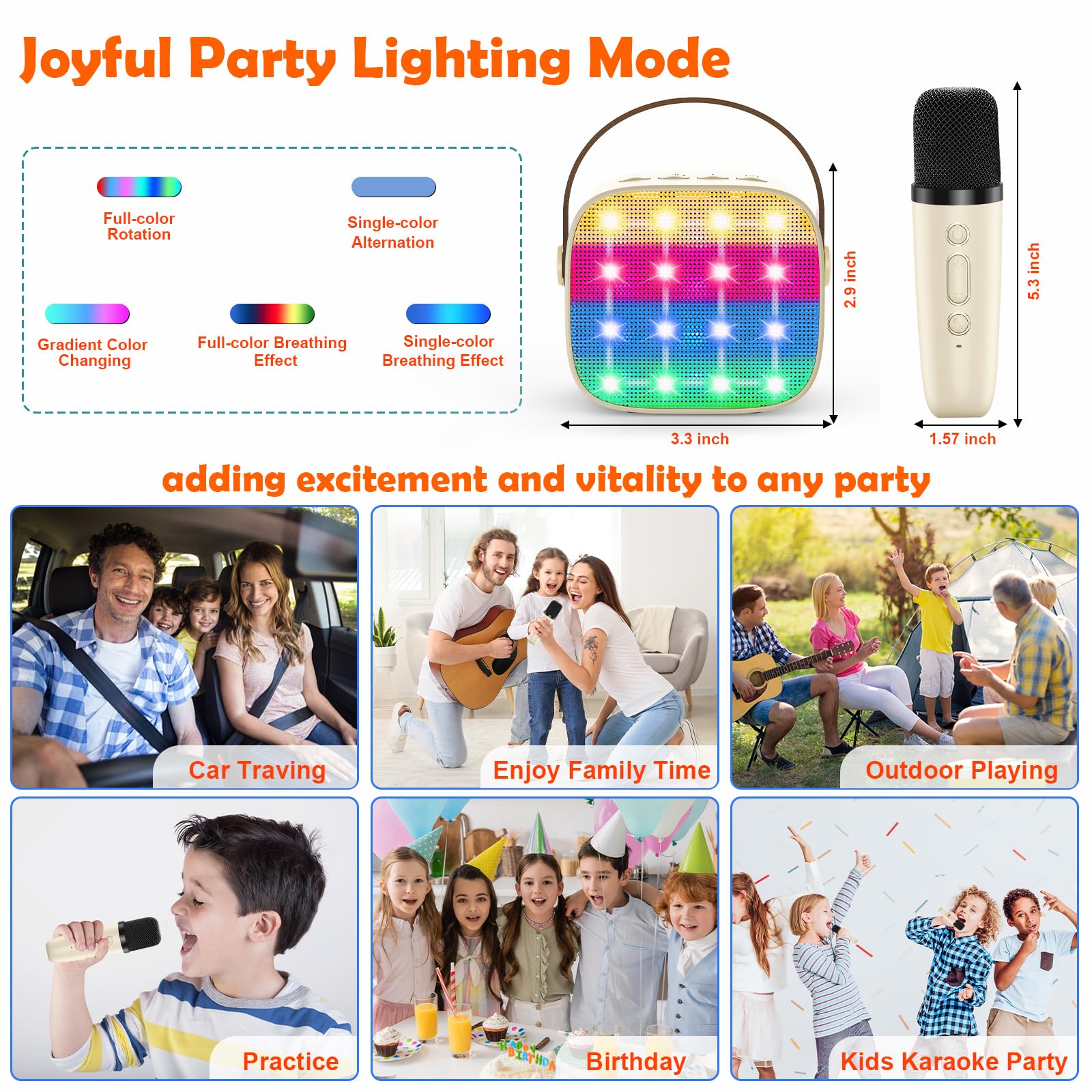 MicQutr LED light show enhances any room into a mini stage.