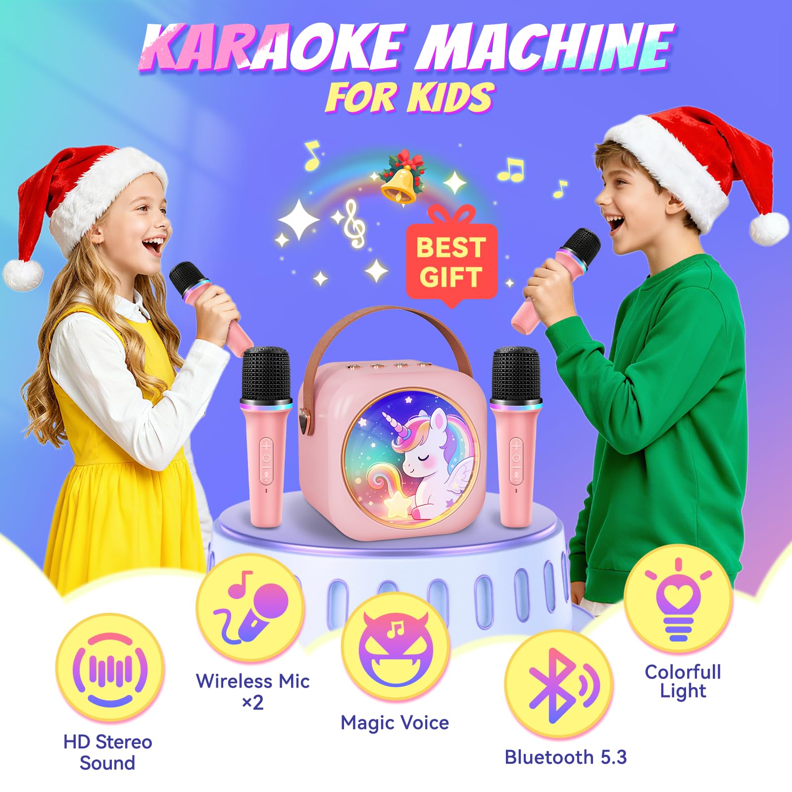 MicQutr Mini Karaoke two wireless mics ready for duets anywhere