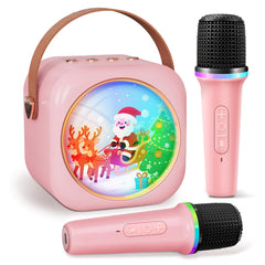 MicQutr unicorn-themed karaoke machine with LED lights for kids' parties