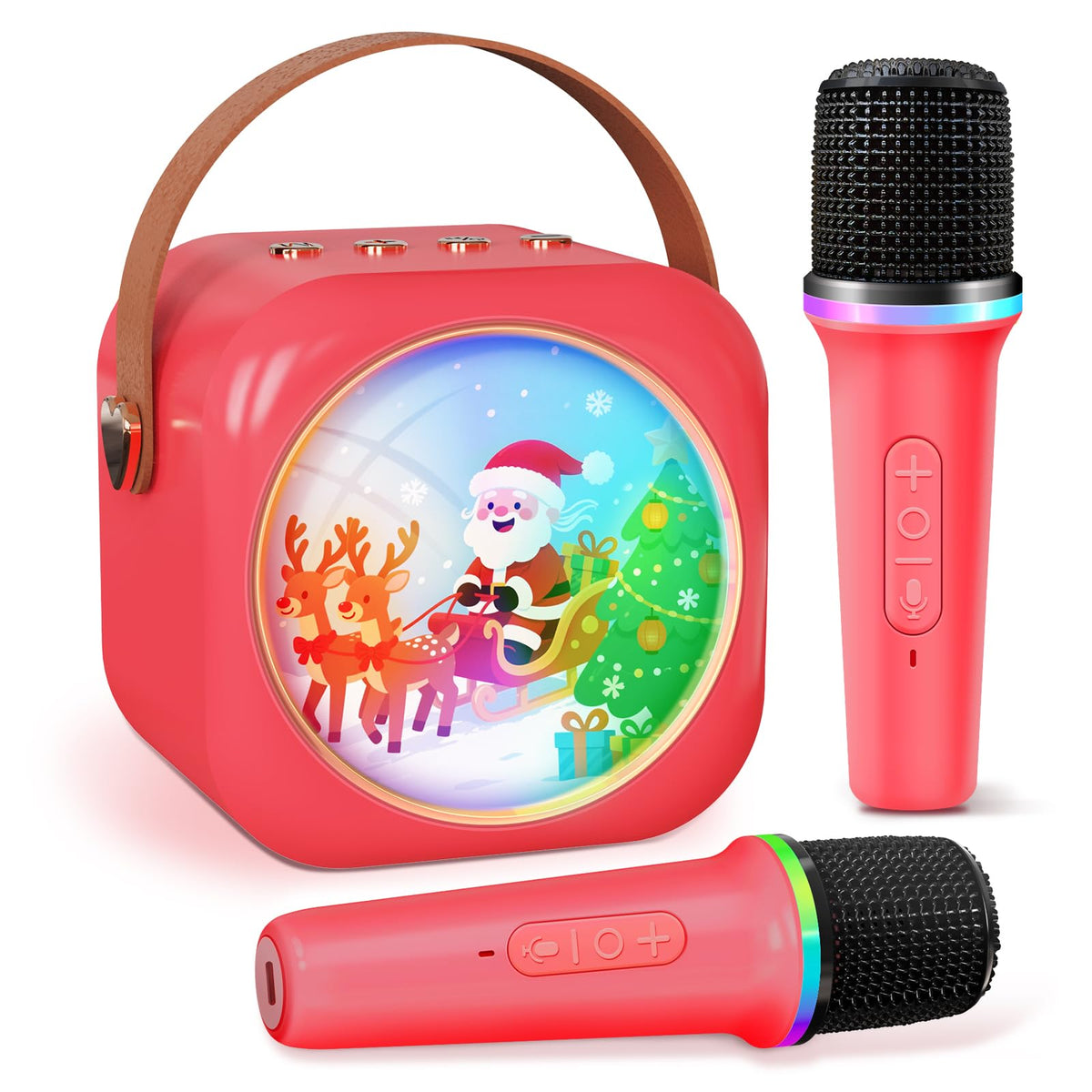 MicQutr Mini Karaoke with unicorn LED lights brightens parties and invites singing.