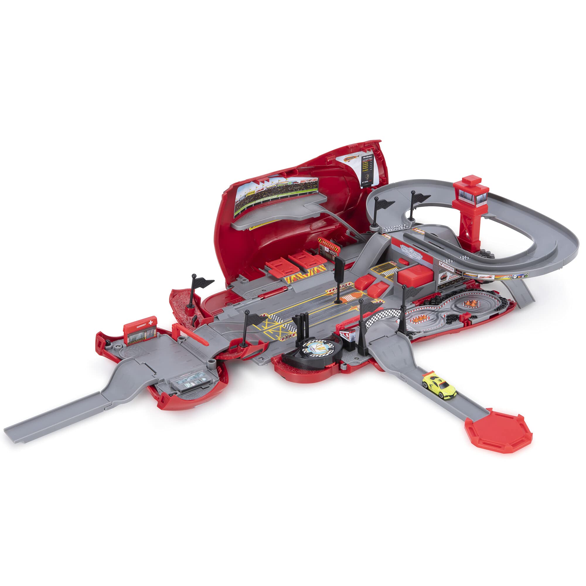 Micro Machines Corvette Raceway drag strip area for high-speed pulls and play.