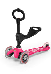 Micro Mini 3in1 Deluxe seat setup illustrates early ride-on use for toddlers.