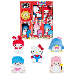 Micro Teenies Hello Kitty 5-Pack plush collection, perfect for shelves or gifting.