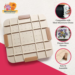 Microfleur Max Art Flower Presser Kit fits most microwaves for fast results