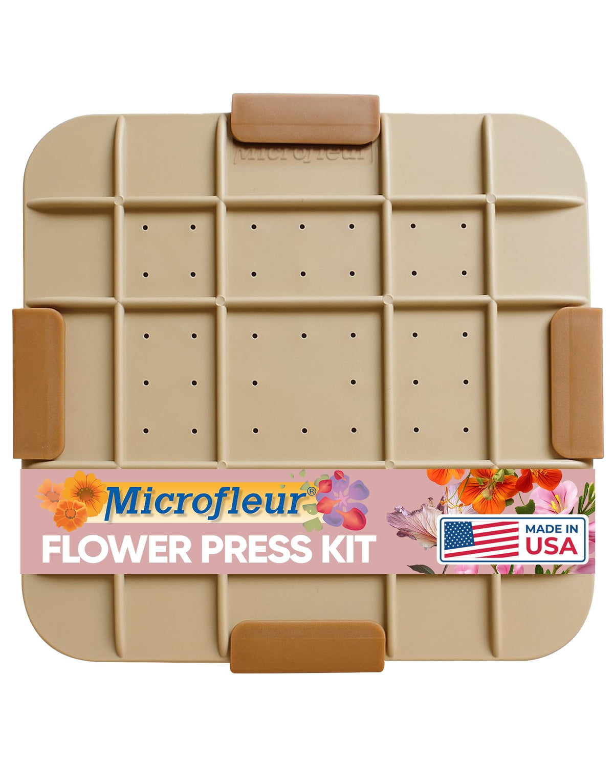 Microfleur Max Art Flower Presser Kit top view for quick bloom drying