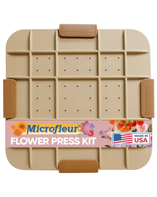 Microfleur Max Art Flower Presser Kit top view for quick bloom drying