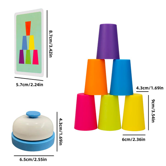 MIDOCCHIO Battle Stacking Cups with challenge cards for varied difficulty.