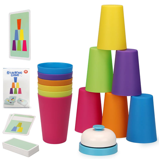 MIDOCCHIO Battle Stacking Cups colorful set ready for playful stacking.