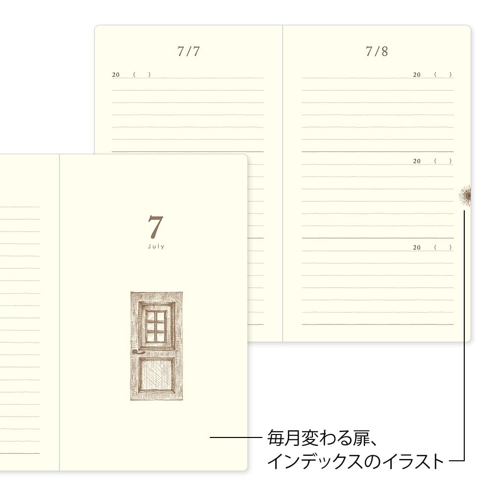 Midori Phil Design 3-years diary daily entry layout for neat handwriting
