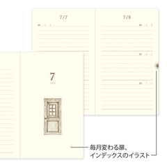 Midori Phil Design 3-years diary daily entry layout for neat handwriting