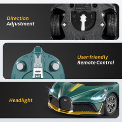MIEBELY Bugatti Divo RC car rear view with detailed finish