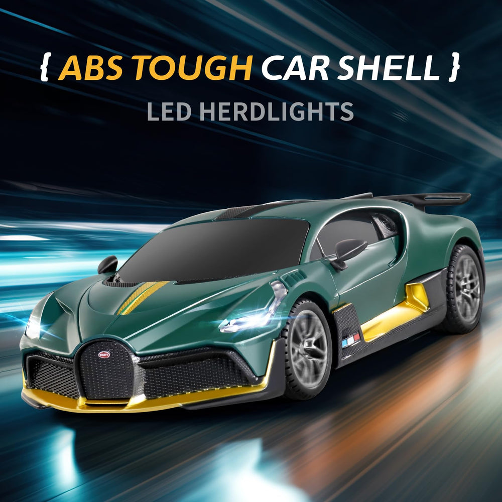 MIEBELY Bugatti Divo RC car side view shows sleek profile for display
