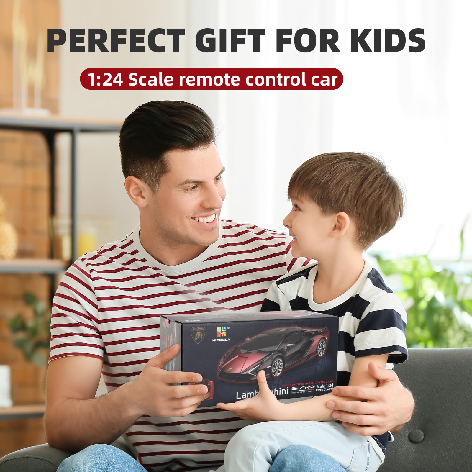 MIEBELY Lamboghini RC Car ABS construction withstands bumps on indoor and outdoor surfaces.