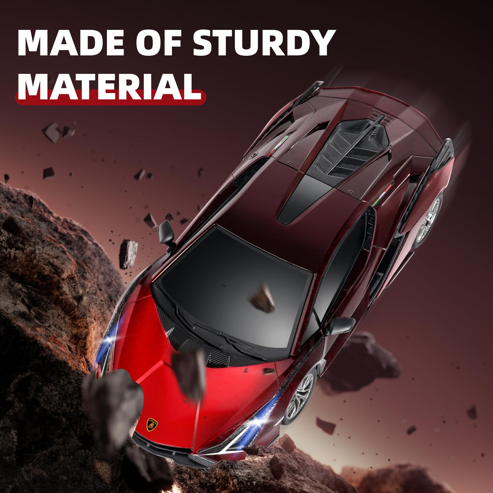 MIEBELY Lamboghini RC Car compact size ideal for gifts and collections.