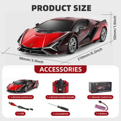 MIEBELY Lamboghini RC Car remote control offers intuitive handling for precise driving.