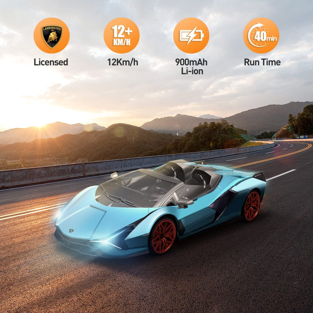 MIEBELY Lamborghini RC car interior detail invites realism during play sessions.