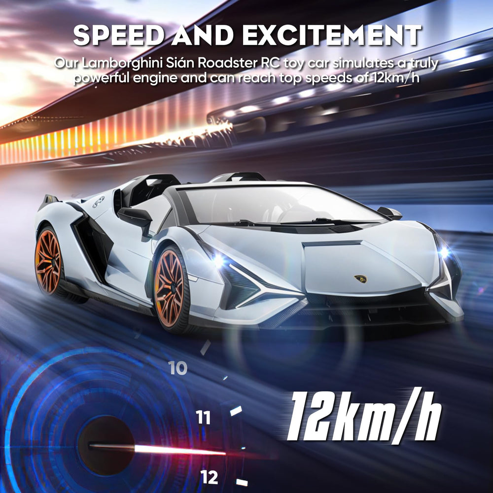 MIEBELY Lamborghini RC car LED headlights enhance night driving and realism.