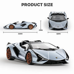 MIEBELY Lamborghini RC car wheel alignment focuses on precise steering control.