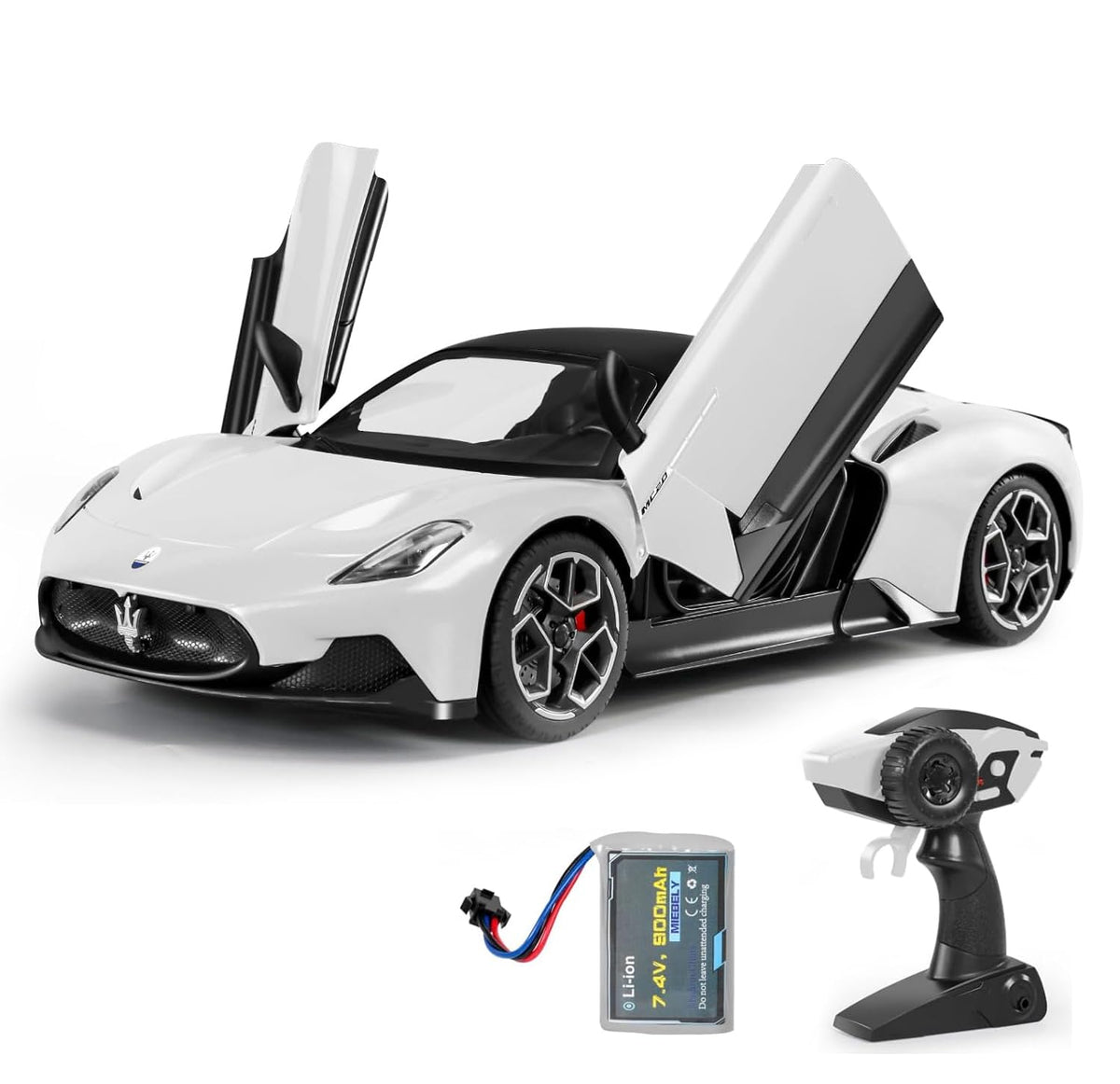 MIEBELY Maserati RC car with openable doors for authentic interaction.