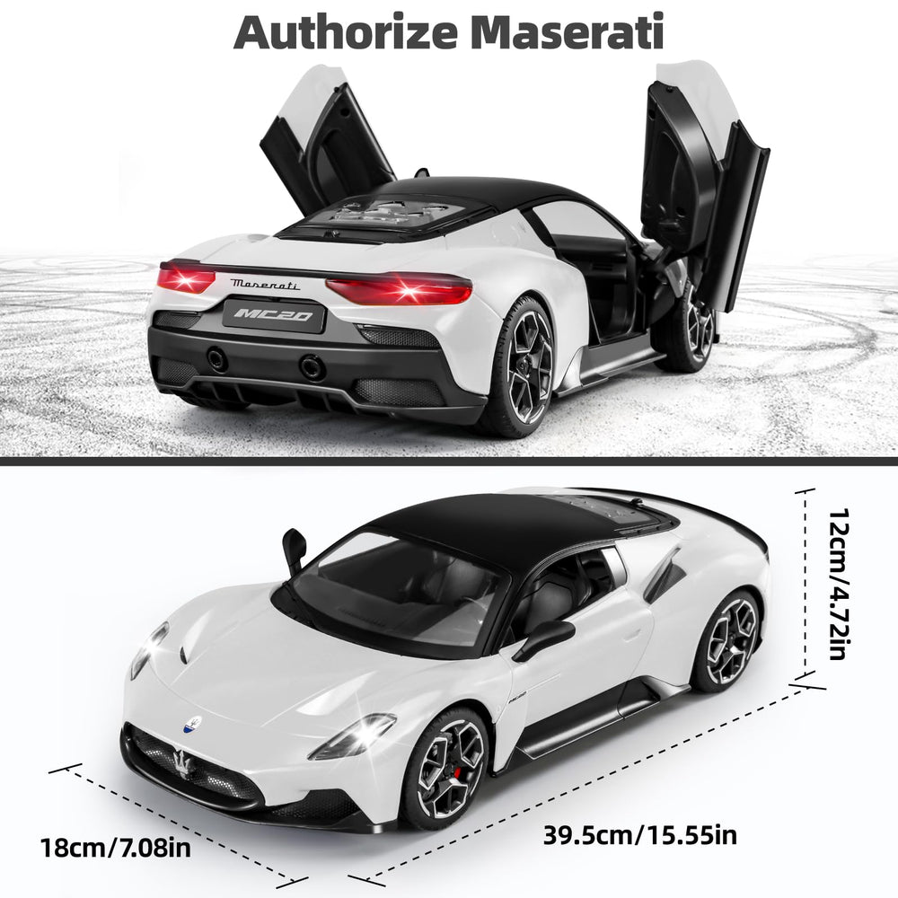MIEBELY Maserati RC car rear view with LED accents.