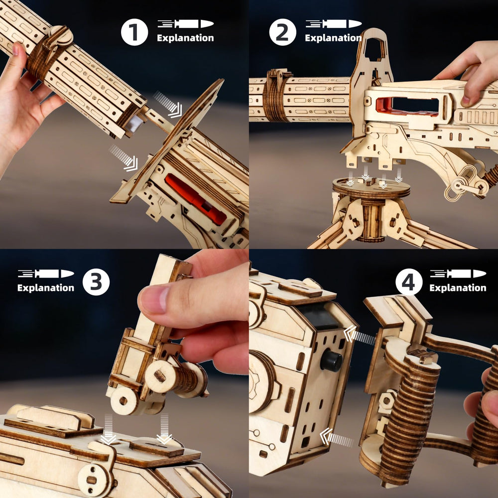 MIEBELY mechanical drive system visible with firing sound for realism