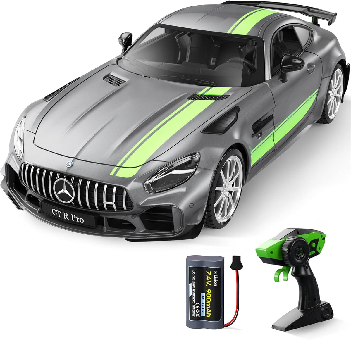 MIEBELY Mercedes GT R Pro front view shows authentic scale details for display and play.