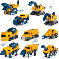MIEBELY transforming robots into dinosaurs demonstrates versatile play and imaginative engineering.