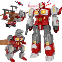MIEBELY transforming dinosaur-robot action figure for imaginative play and fine motor skills