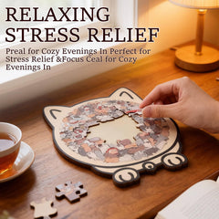 Miehoous Morandi color palette puzzle enhancing home decor with soft tones.