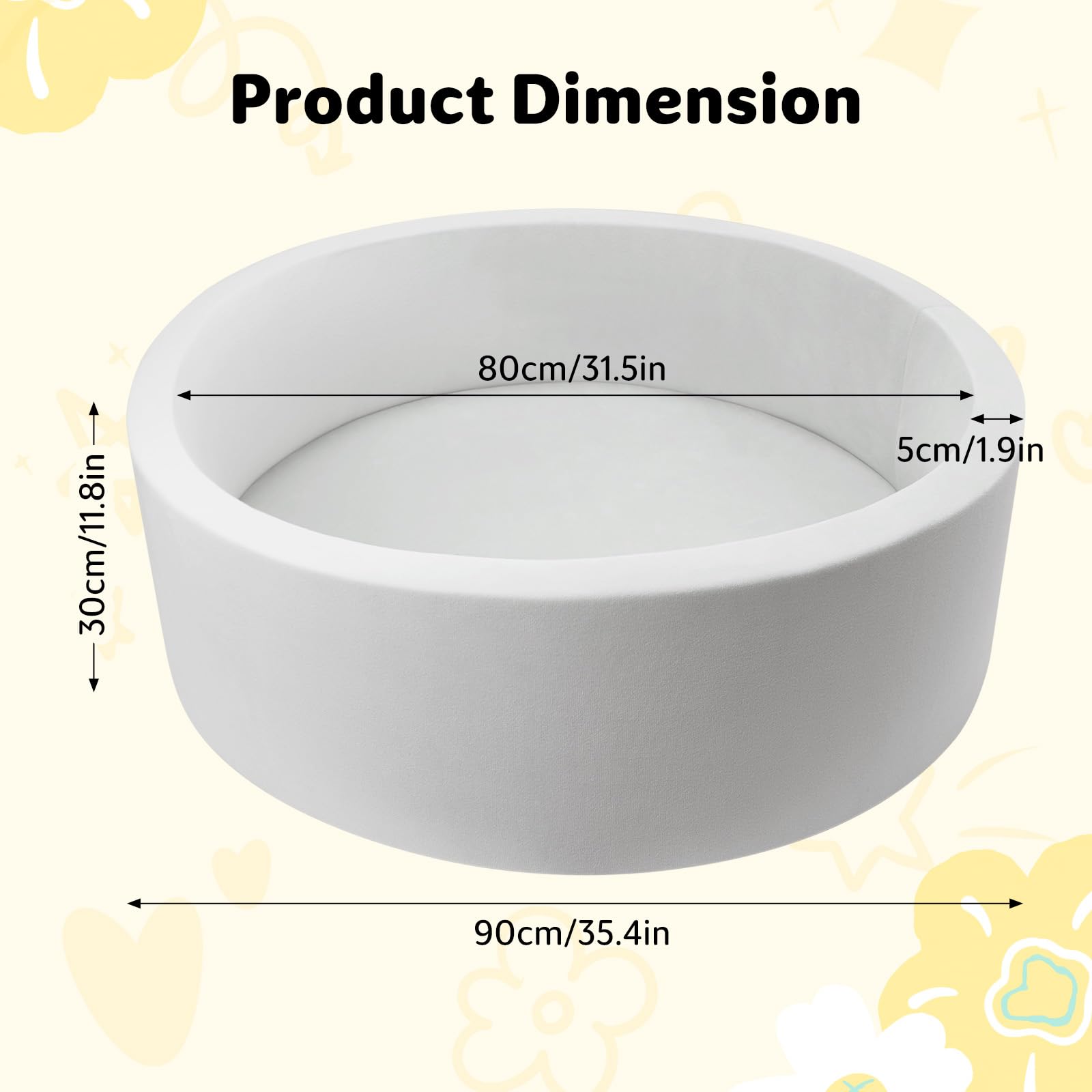 Miereirl ball pit grey washable cover simplifies cleanup after playtime
