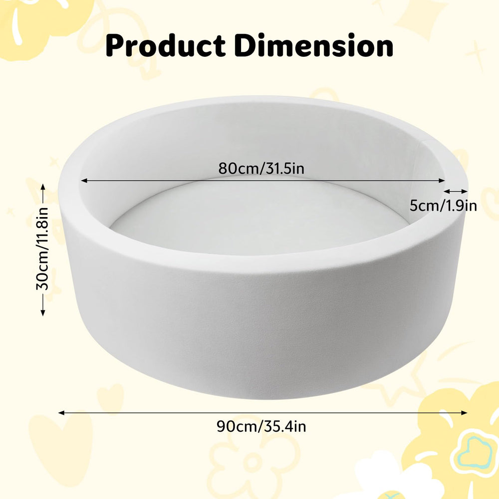 Miereirl ball pit grey washable cover simplifies cleanup after playtime