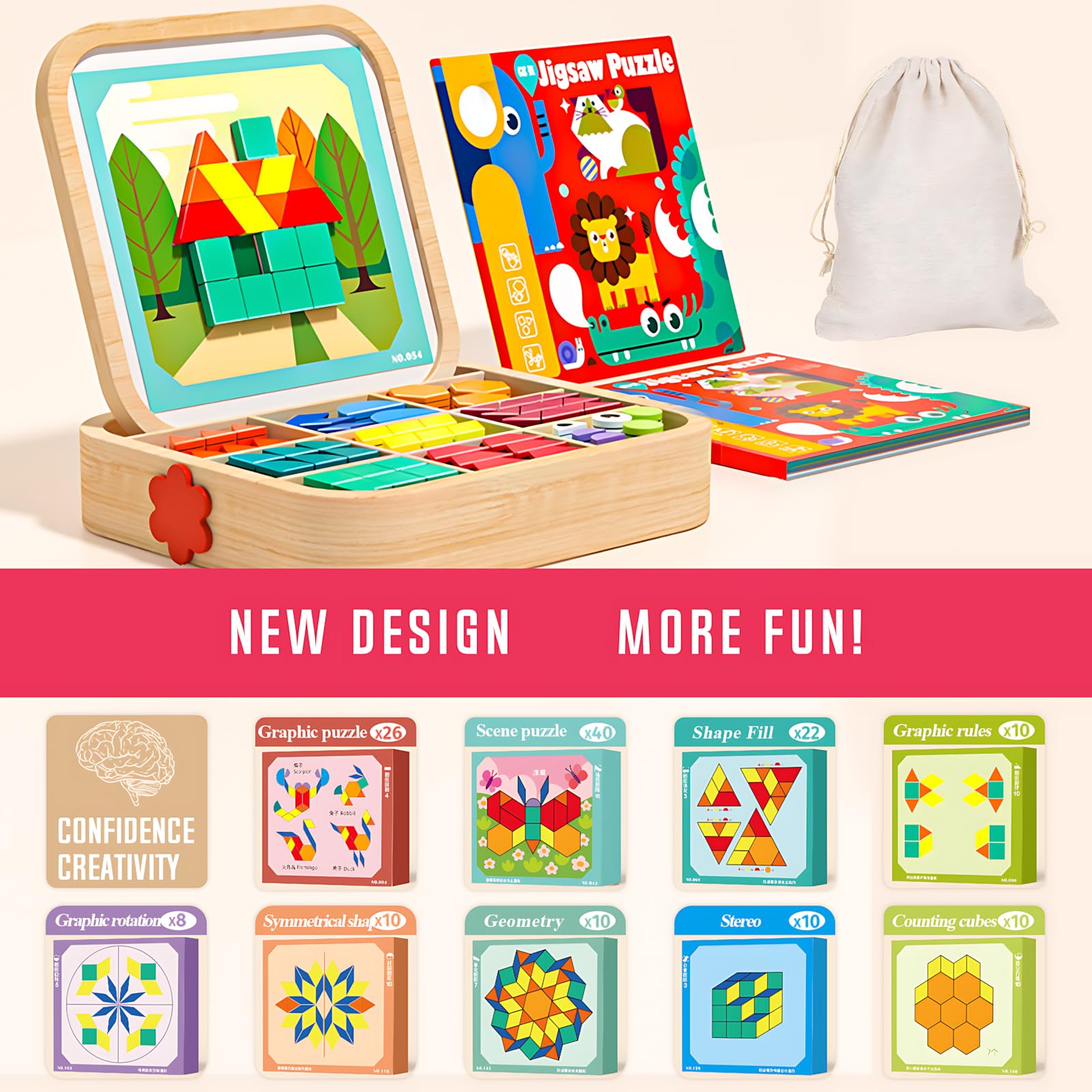 Migargle creativity blocks support freestyle construction and imaginative problem solving