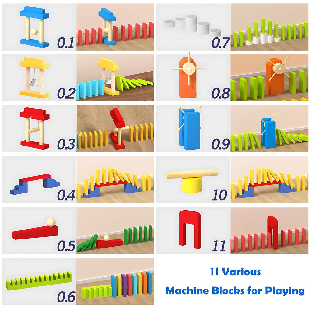 Migargle wooden dominoes have smooth edges for safe, confident handling.