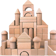 Migargle wooden blocks set with colorful pieces for imaginative building play