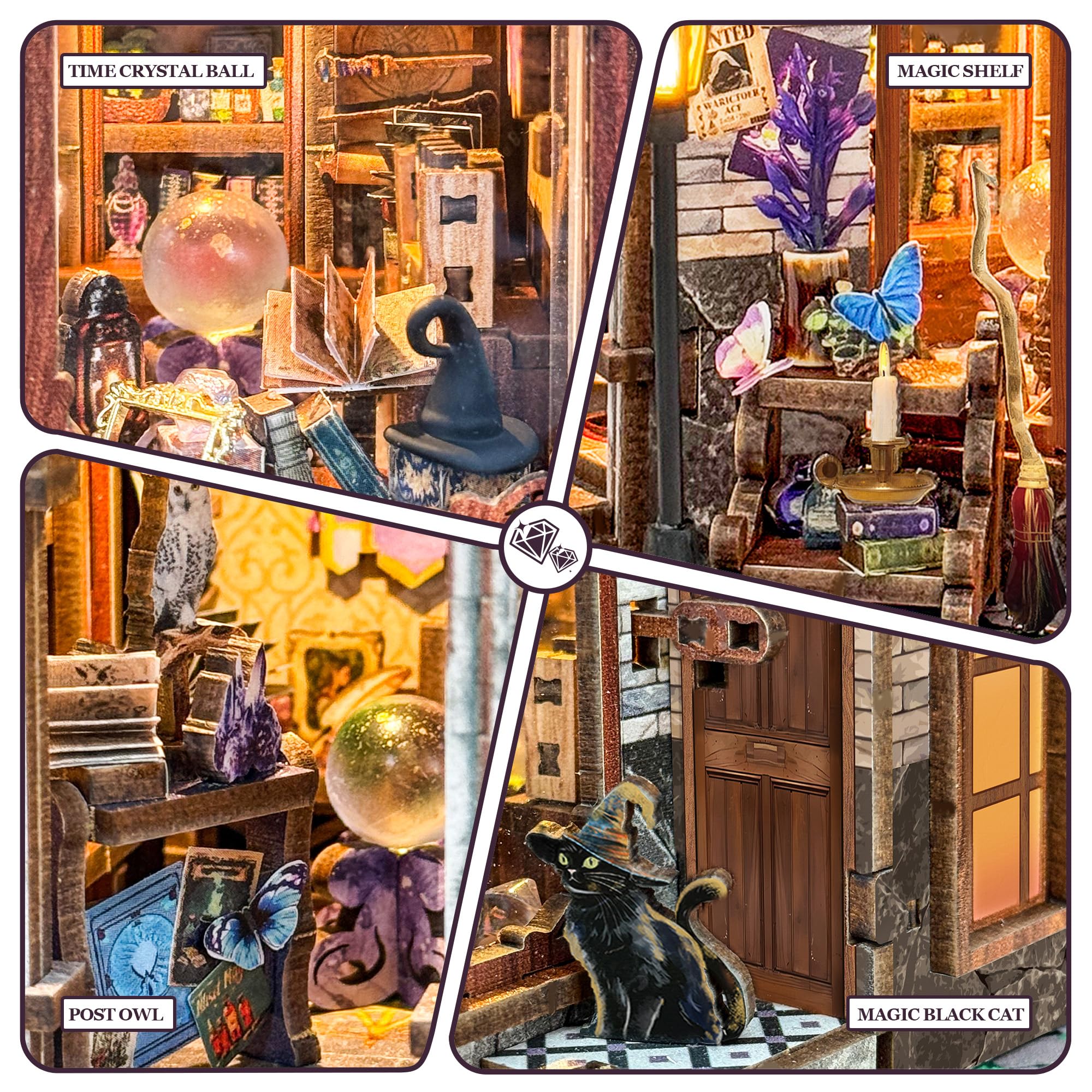 Miggley intricate clockwork details showcase fine miniature craftsmanship.