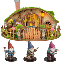 Miggley The Magic Ring House front view enhances shelf decor with whimsical charm.