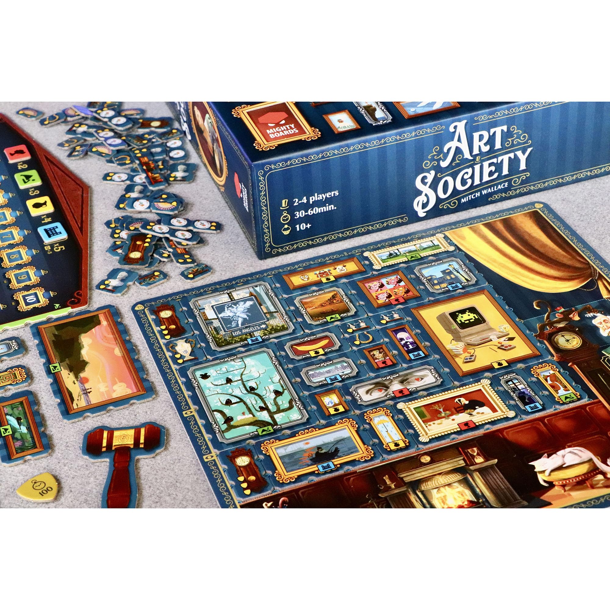 Mighty Boards Art Society wall gallery displays your curated collection in a stylish home display.