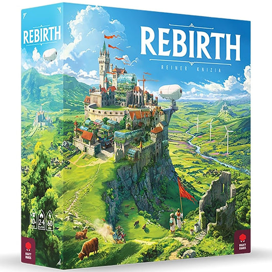 Mighty Boards Rebirth tile-laying board on Scotland map for strategic land planning