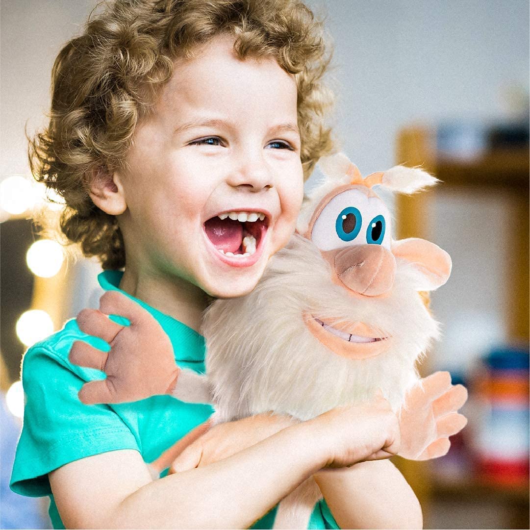 Mighty Mojo Booba soft plush fur offers snug snuggles during night routines.