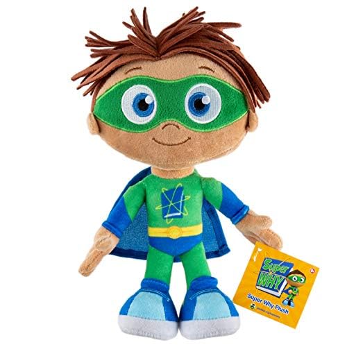 Mighty Mojo Super Why plush Whyatt embroidery details enhance durability
