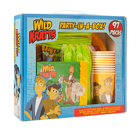 Mighty Mojo Wild Kratts banner for vibrant party decor featuring the Kratt brothers